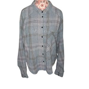 Free People Cutie Plaid Buttondown EUC Size L